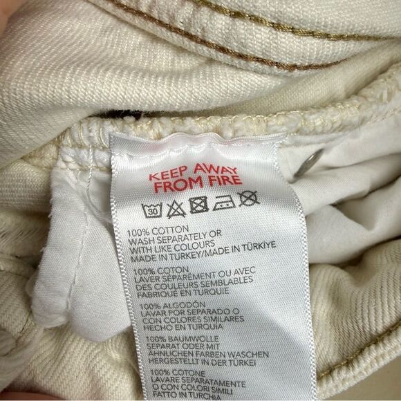 NEW BDG Urban Outfitters Off White Straight Leg Mid Rise Slim Fit Jeans | 32x32 - Picture 5 of 5